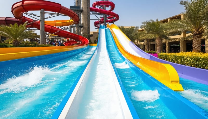 Exciting water slides and attractions at Water Park Dubai Exciting water slides and attractions at Water Park Dubai